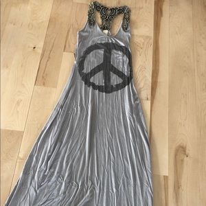 Peace sign maxi dress